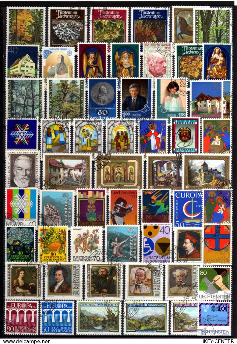 221-INTERESTING LOT Of USED STAMPS From LIECHTENSTEIN.LOTE De Sellos USADOS De LIECHTENSTEIN..Timbres Obliteres LIECHTEN - Lotes/Colecciones