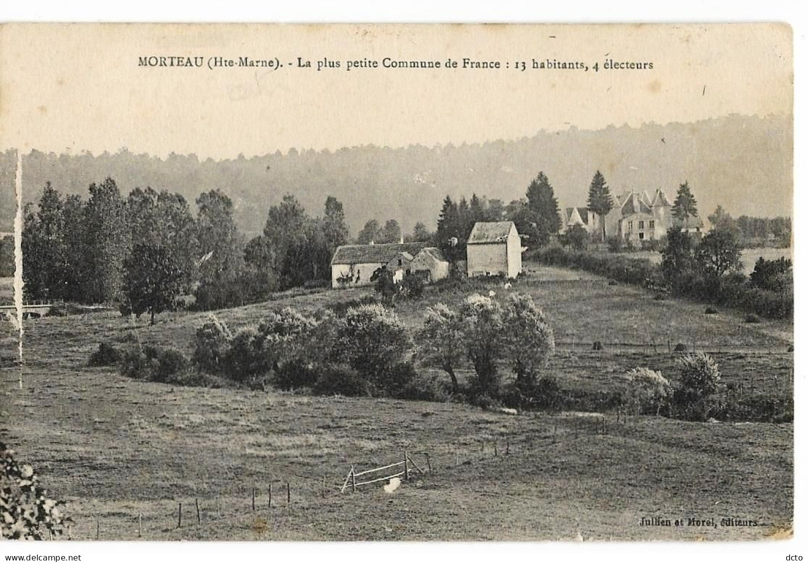 MORTEAU (ANDELOT) (52)  Plus Petite Commune De France 13 Habitants 4 électeurs Ed. Julien & Morel, Envoi 1915 - Andelot Blancheville