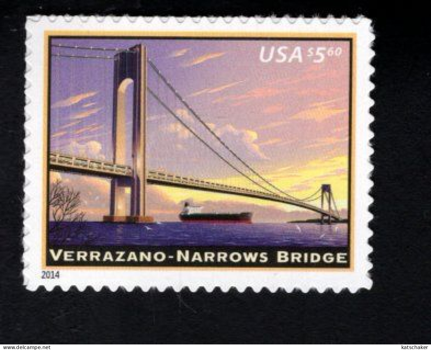 1855240458  2014 SCOTT 4872 (XX) POSTFRIS MINT NEVER HINGED  -  AMERICAN LANDMARKS ISSUE - VERRAZANO-NARROWS BRIDGE - Nuevos