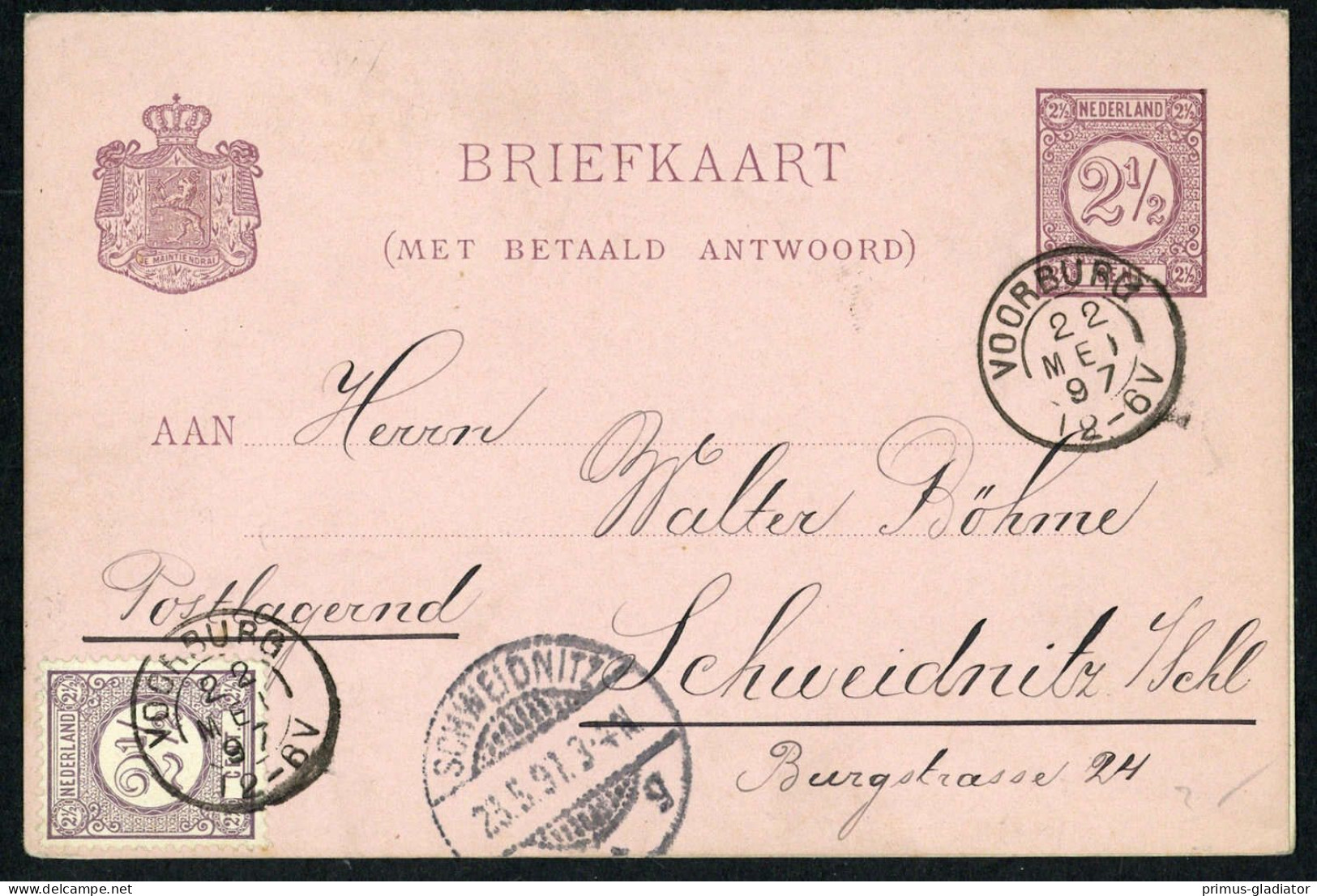 1897, Niederlande, P 14, 33 B, Brief - Sonstige & Ohne Zuordnung