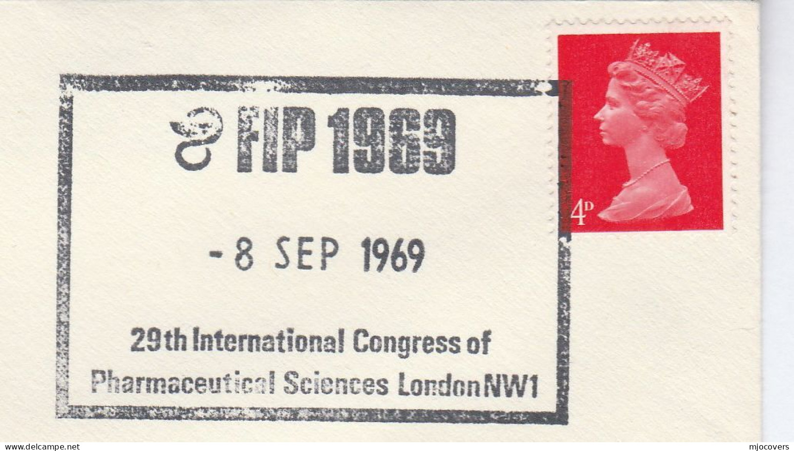 1969 PHARMACEUTICAL Science CONGRESS Cover EVENT GB Stamps Pharmacy Health Medicine Chemistry - Pharmacie