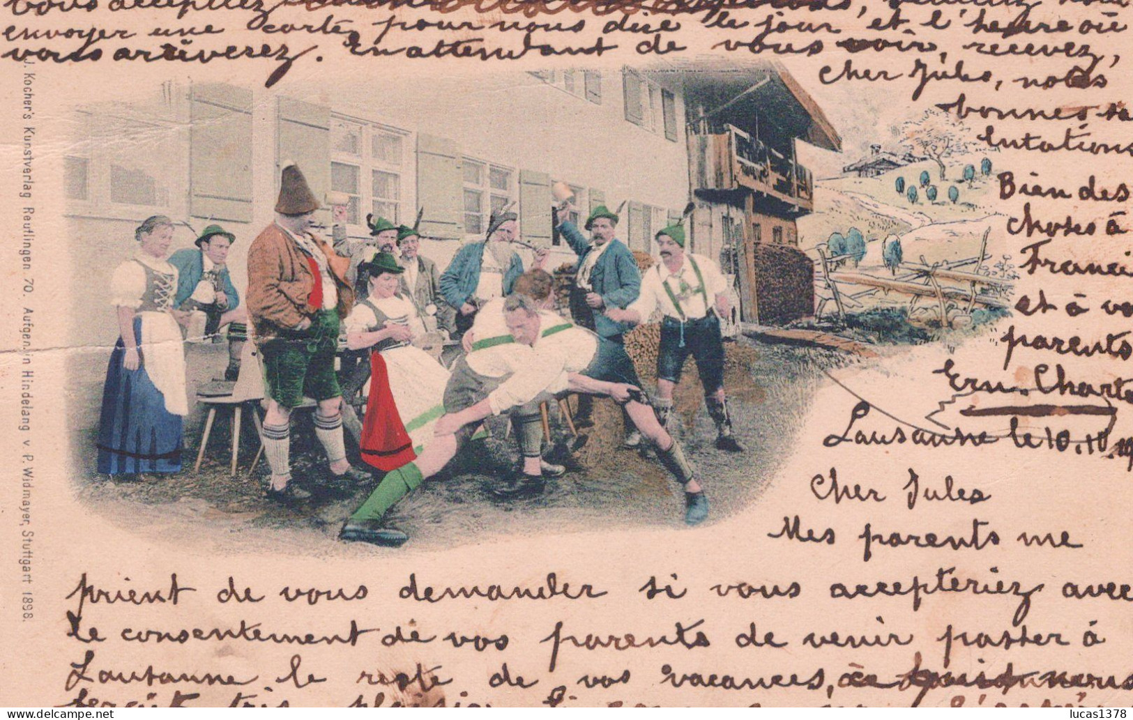 RARE CARTE PRECURSEUR PASSE DE LUTTE SUISSE / WILDMAYER 1898 - Wil