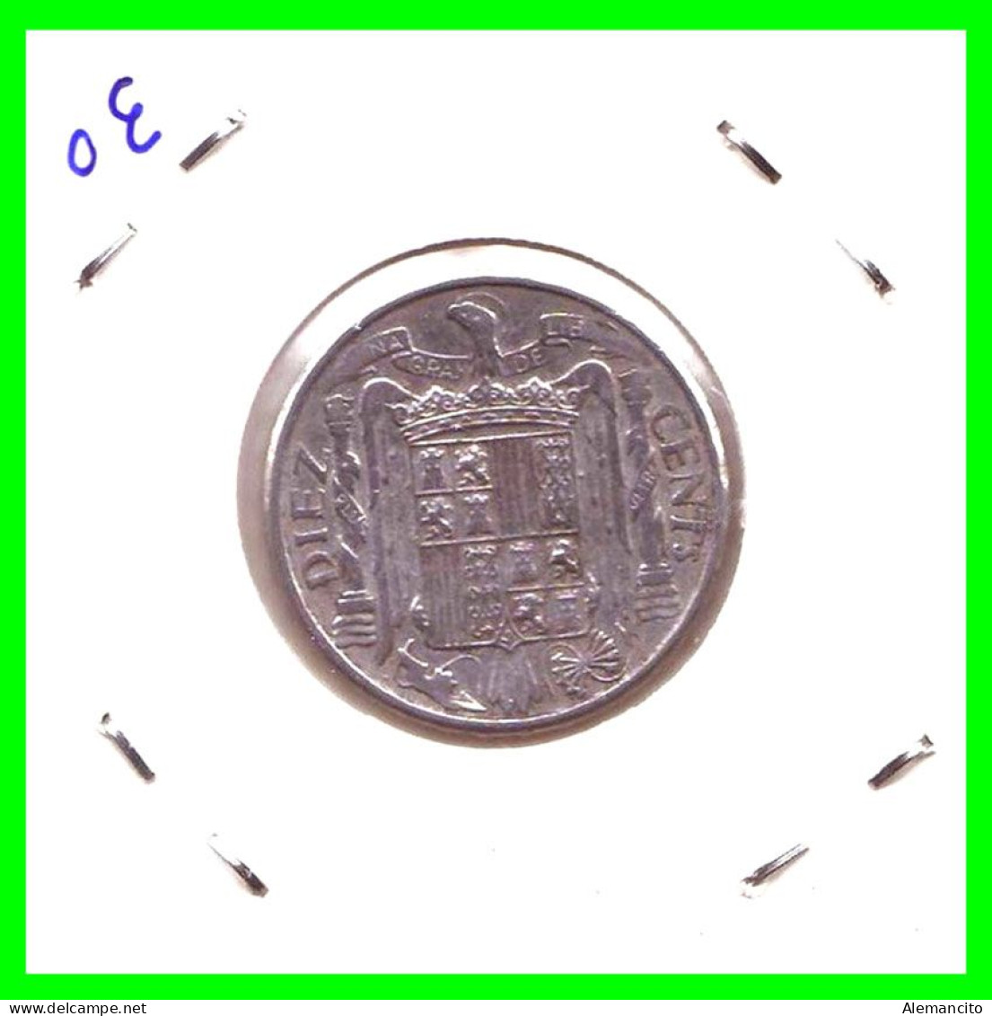 ESPAÑA ( EUROPA ) MONEDA 10 CTS. FRANCO 1941 ESTADO ESPAÑOL COMPOSICIÓN ALUMINIO. S/C - 10 Céntimos