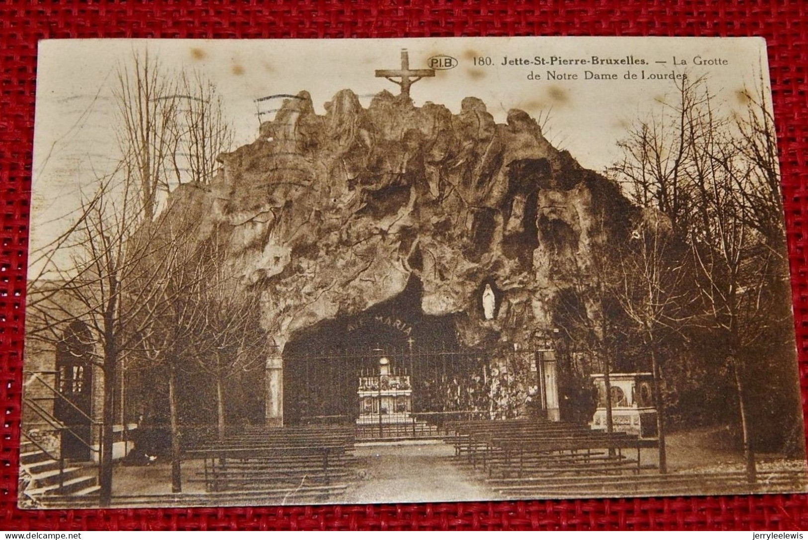 JETTE  -  2 CARTES :  " La Grotte De Notre Dame De Lourdes "  - " Statue Du Sacré Coeur " - Jette