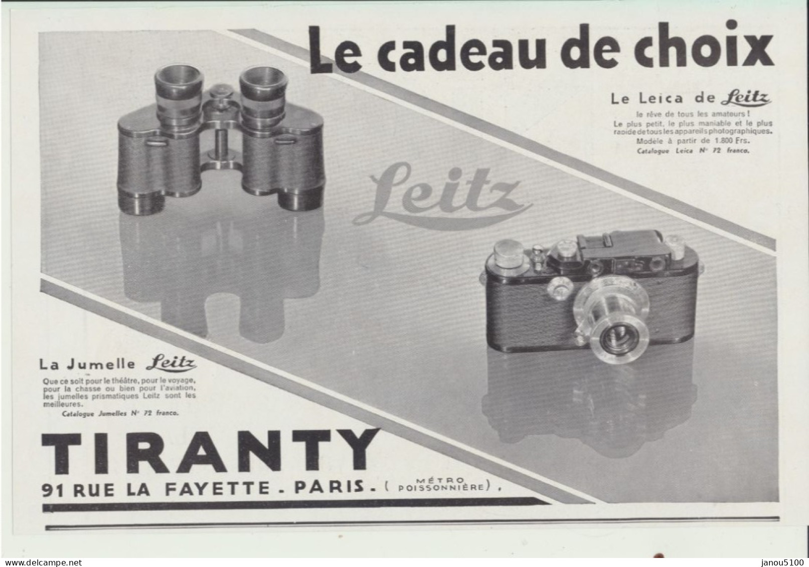 PHOTOGRAPHIE     APPAREILS PHOTO    PUBLICITE   LEICA ET ROLLEIFLEX      ANNEES 1930. - Fototoestellen