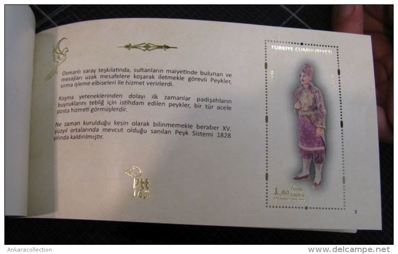 AC - 175th YEAR OF THE TURKISH POST MNH BOOKLET UNIFORMS OF TURKISH POSTMEN 23 OCTOBER 2015 - Carnets