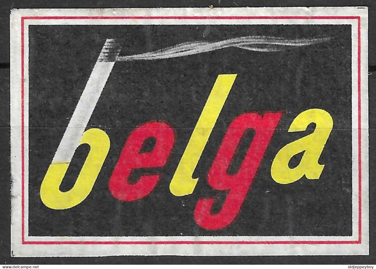  VINTAGE MATCHBOX LABEL BELGIUM BELGA  5  X 3.5  Cm  - Boites D'allumettes - Etiquettes