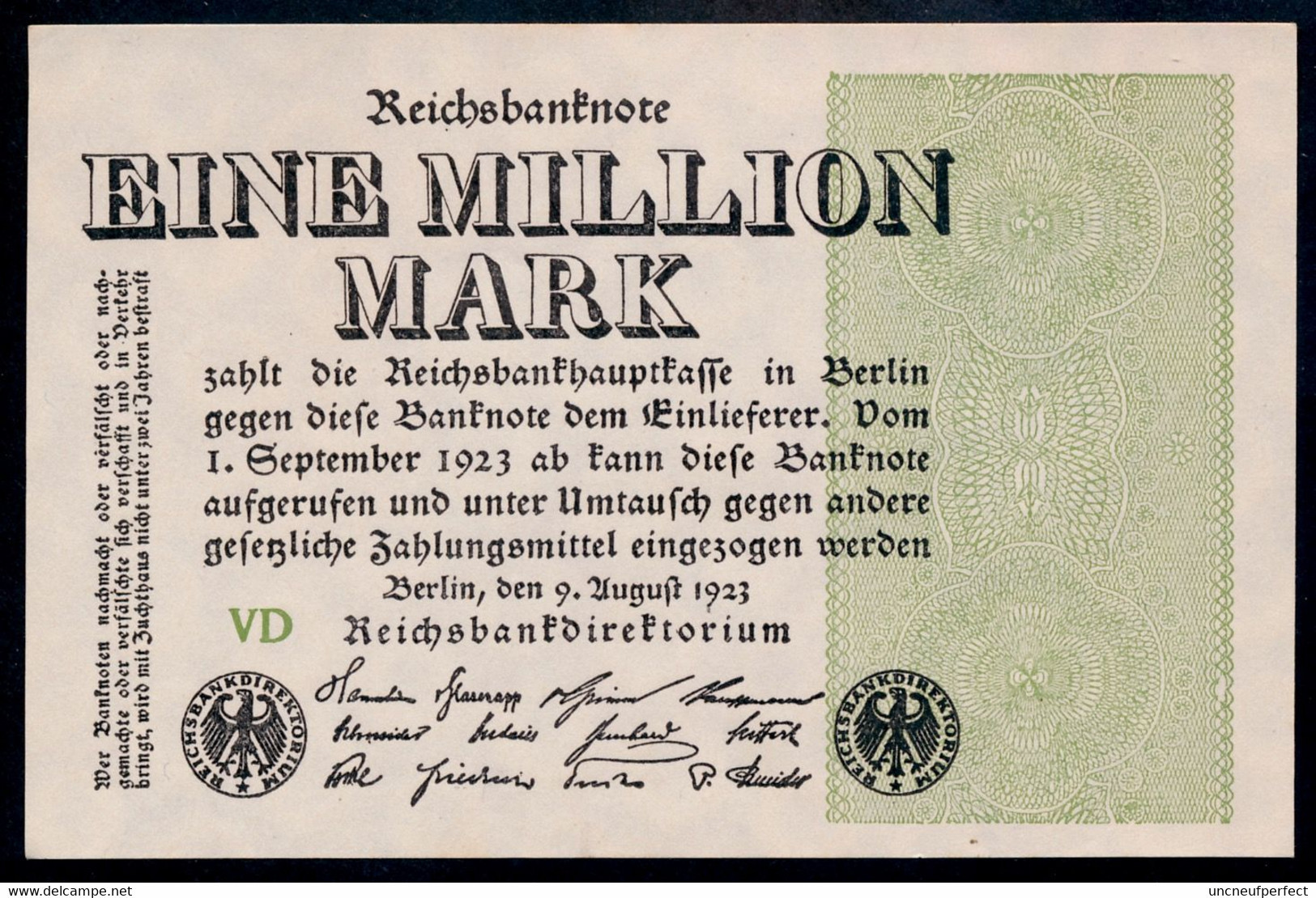 P102b Ro101b DEU-114c 1 Million Mark 1923 UNC NEUF - 1 Million Mark