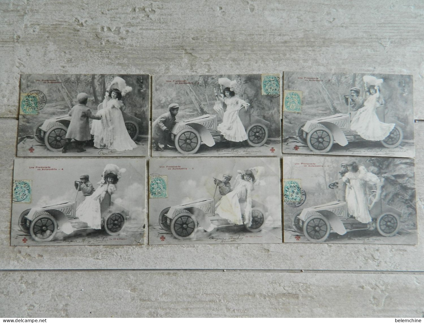 LOT DE 6 CARTES POSTALES   ENFANTS AVEC LEUR AUTOMOBILE - Sammlungen & Sammellose