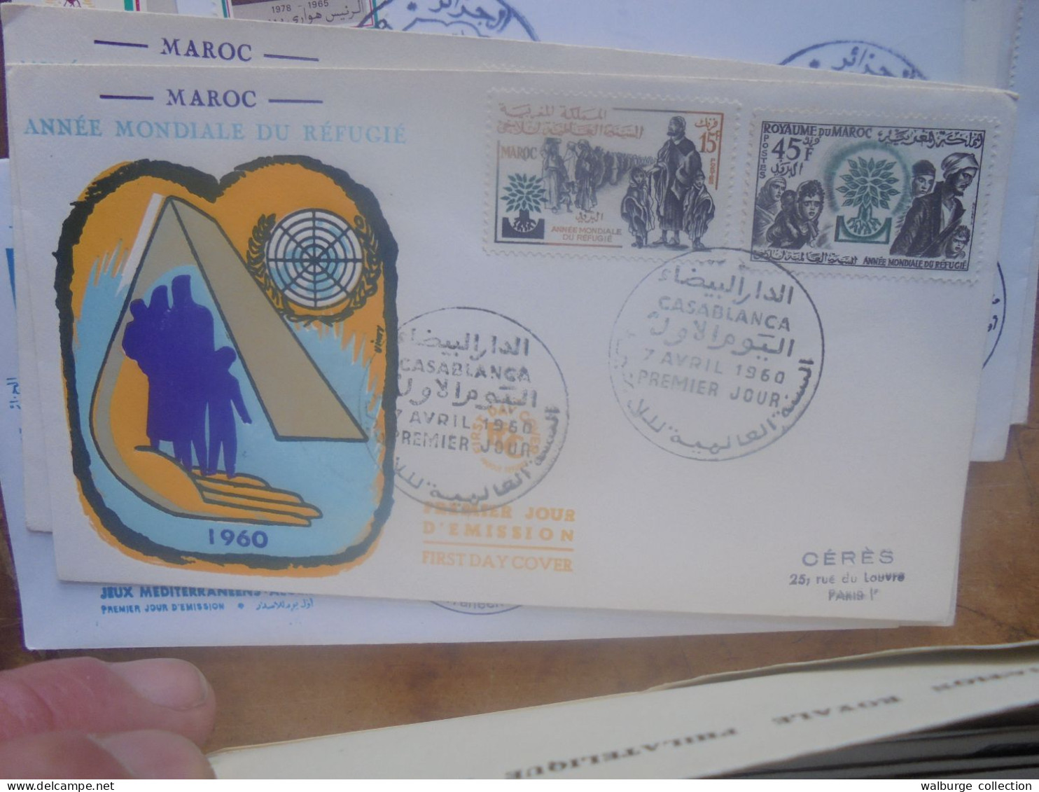 +++ALGERIE-TUNISIE-MAROC  BEAU LOT de 127 FDC+++ (Lire ci-bas)