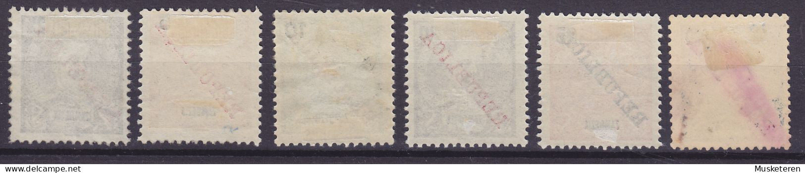 Zambezia 1911 Mi. 55-57, 59-60, 67 König Karl I. Overprinted REPUBLICA, MH*/MNG (*) (2 Scans) - Sambesi (Zambezi)