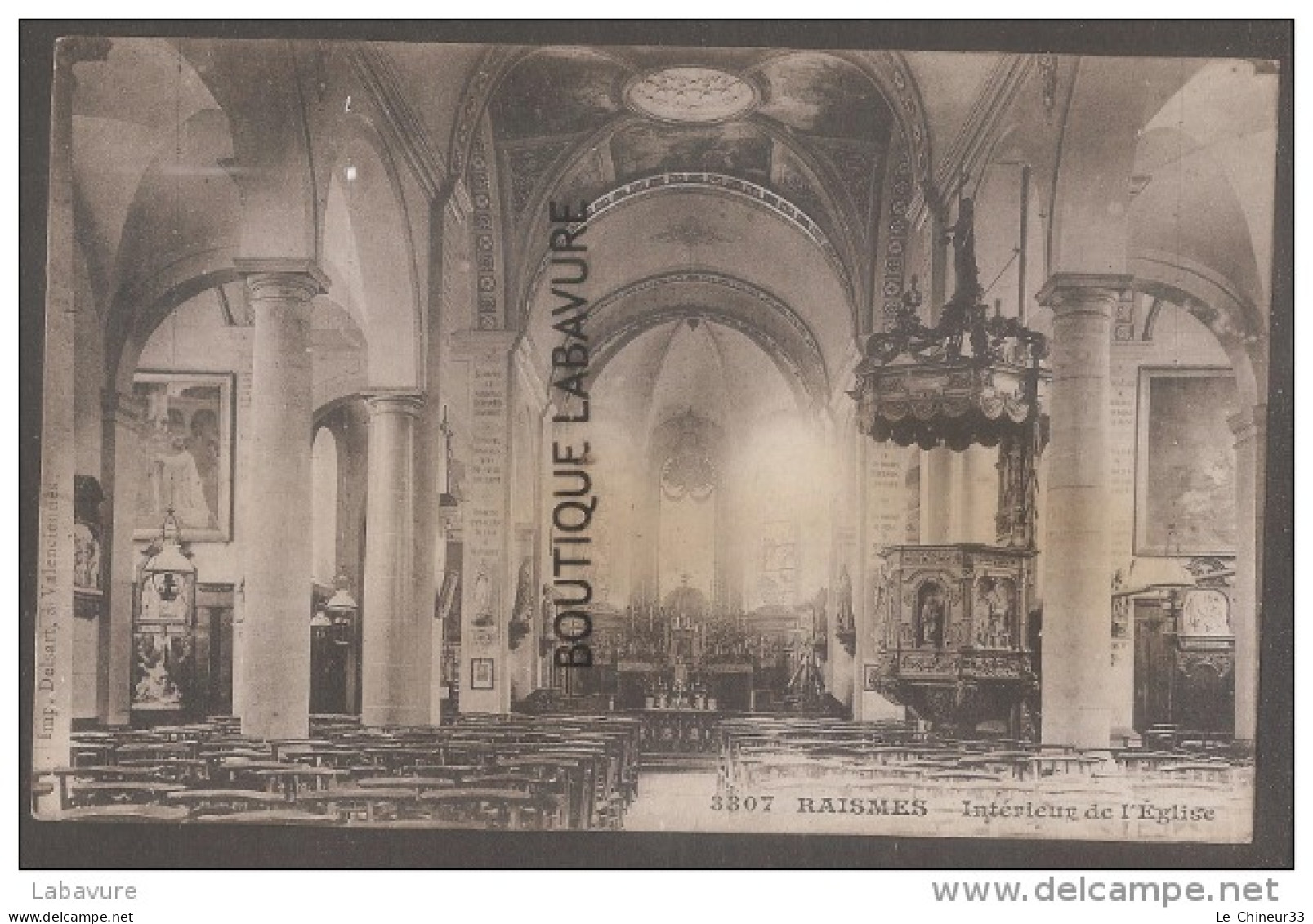 59----RAISMES--Interieur De L'Eglise - Raismes