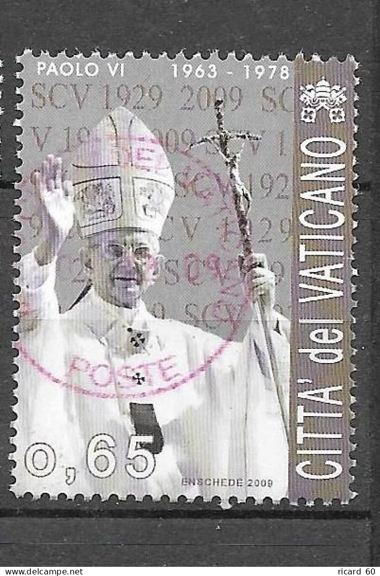 Timbres Oblitérés Du Vatican 2009, N°1486 YT, Pape Paul VI - Oblitérés