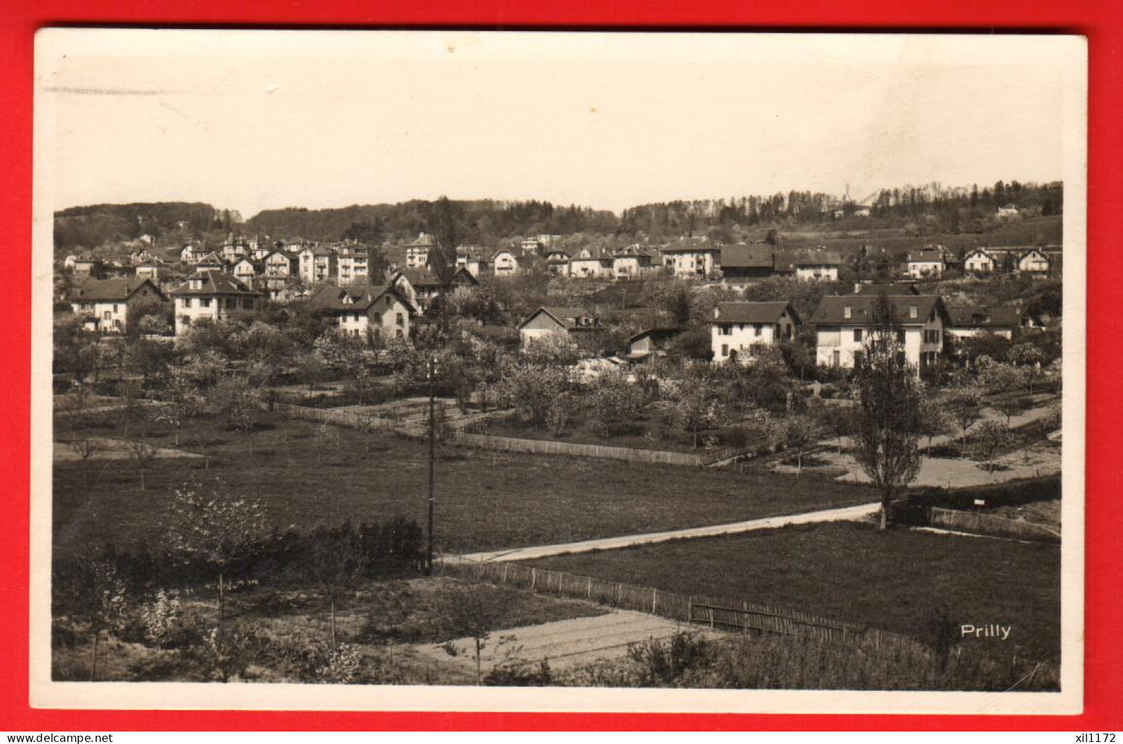 ZWU-15 Prilly   Quartier De Jardin Et Villas.  Circulé En 1935.   Leyvraz 5701 - Prilly