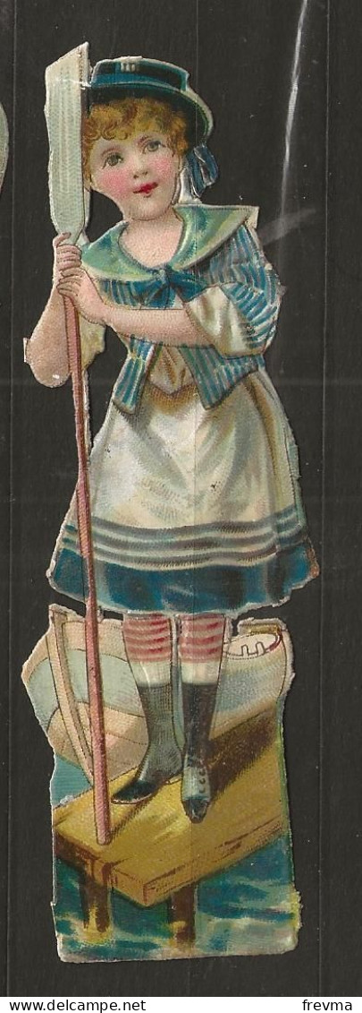 Découpis Gaufrée Jeune Fille Année 1900 - Enfants