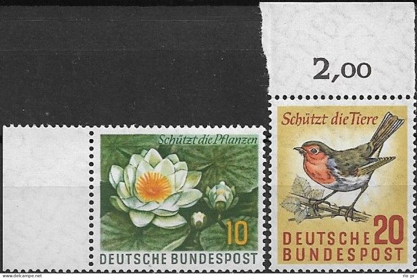 WEST GERMANY (BRD) - COMPLETE SET NATURE PROTECTION DAY (w/MARGINS) 1957 - MNH - Protection De L'environnement & Climat