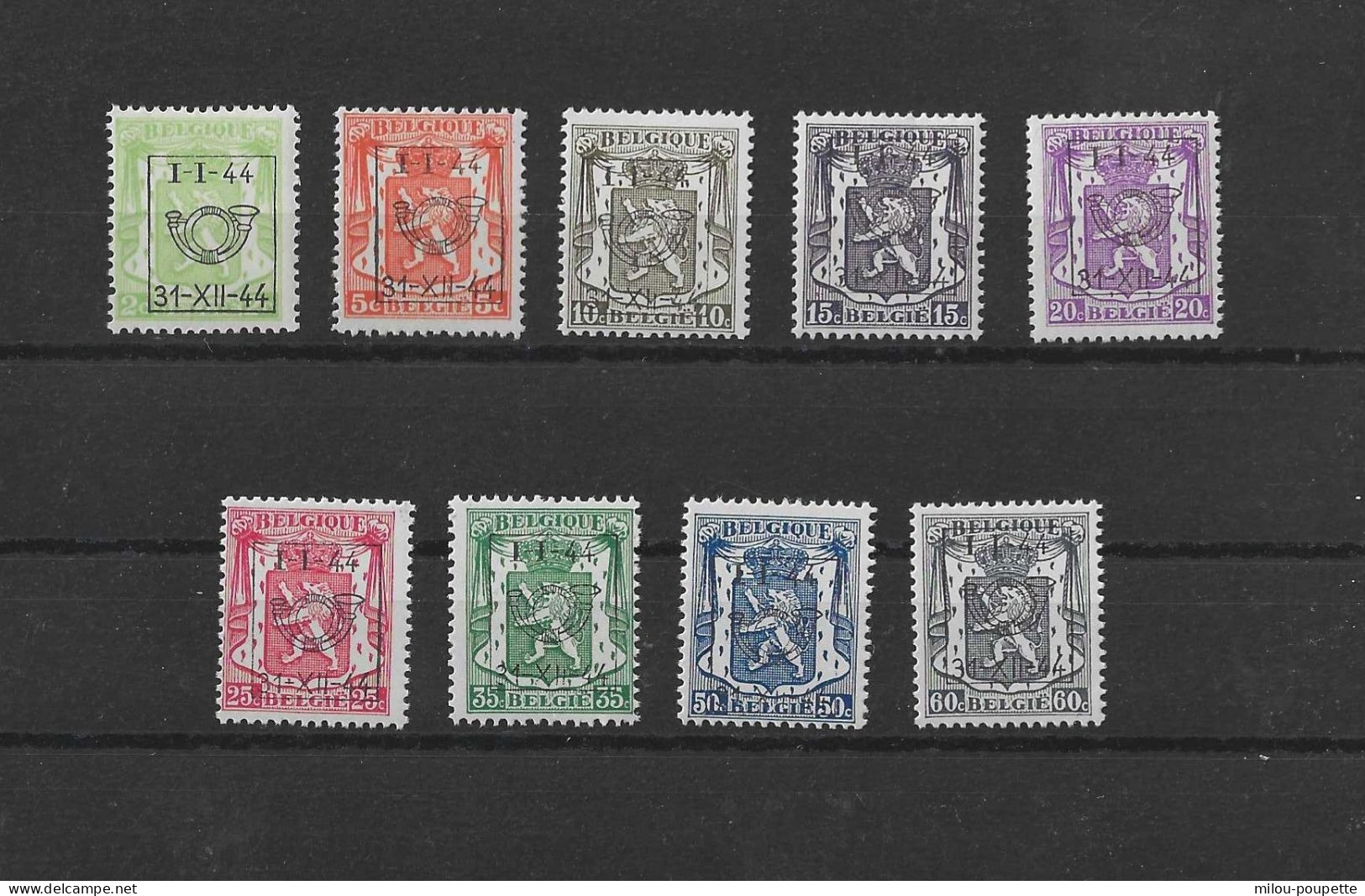 TIMBRES BELGIQUE Préoblitérés  PRE 511/519XX - Typo Precancels 1936-51 (Small Seal Of The State)