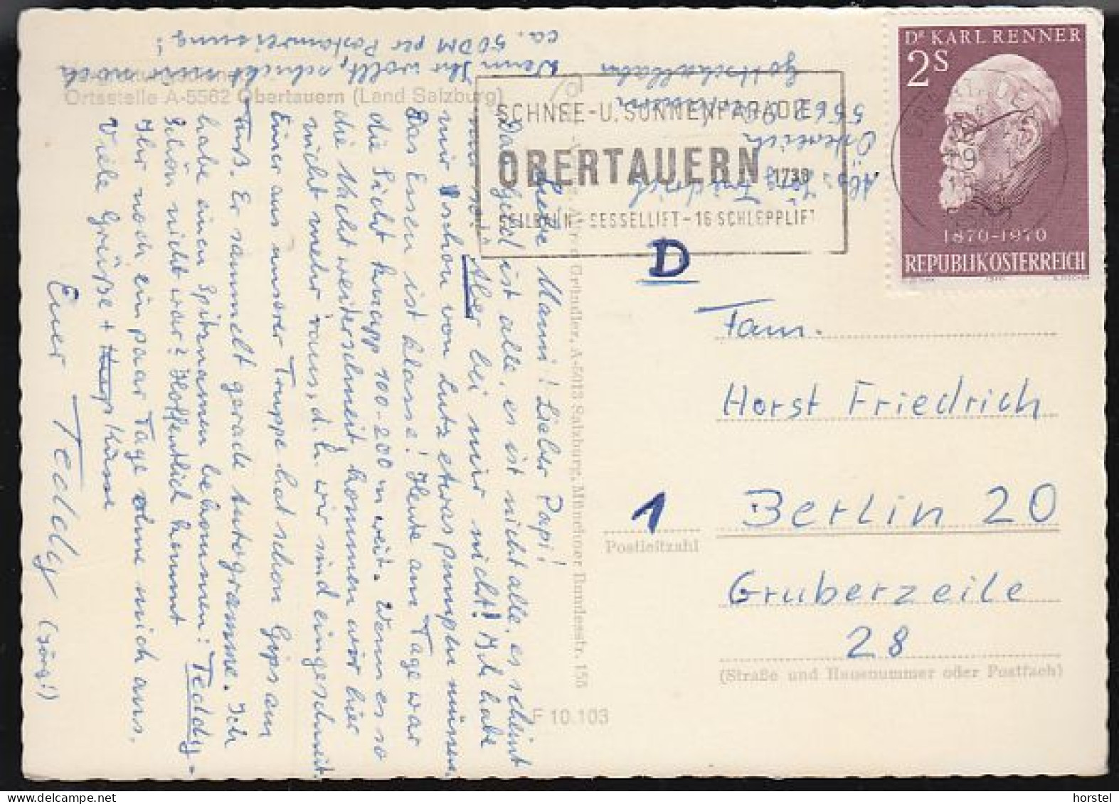 Austria - 5562 Obertauern - Bergrettungsdienst - Nice Stamp - Obertauern