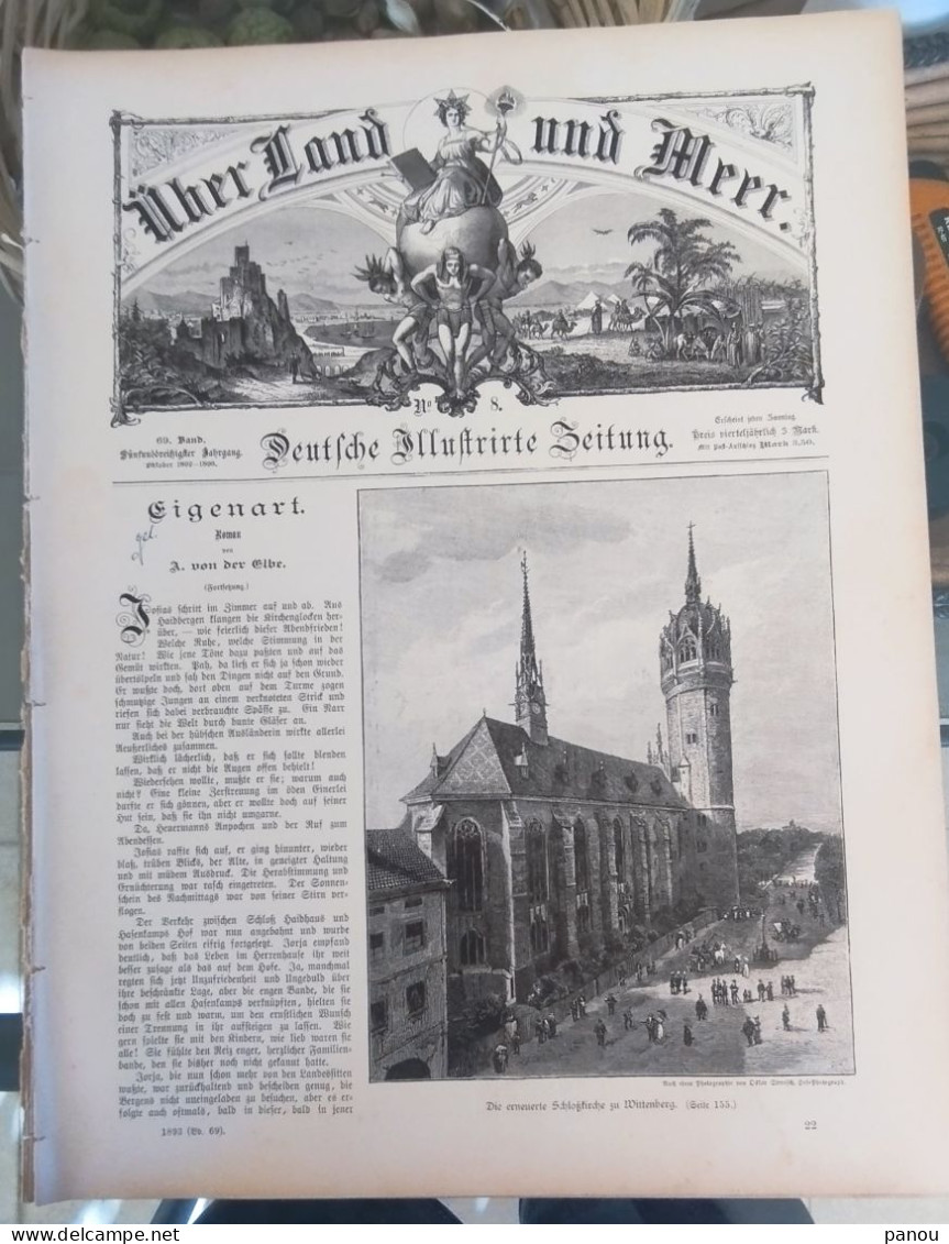 Über Land Und Meer 1892 Band 69 Nr 8. WITTENBERG. INDIANER. TIROLER TIROL - Autres & Non Classés