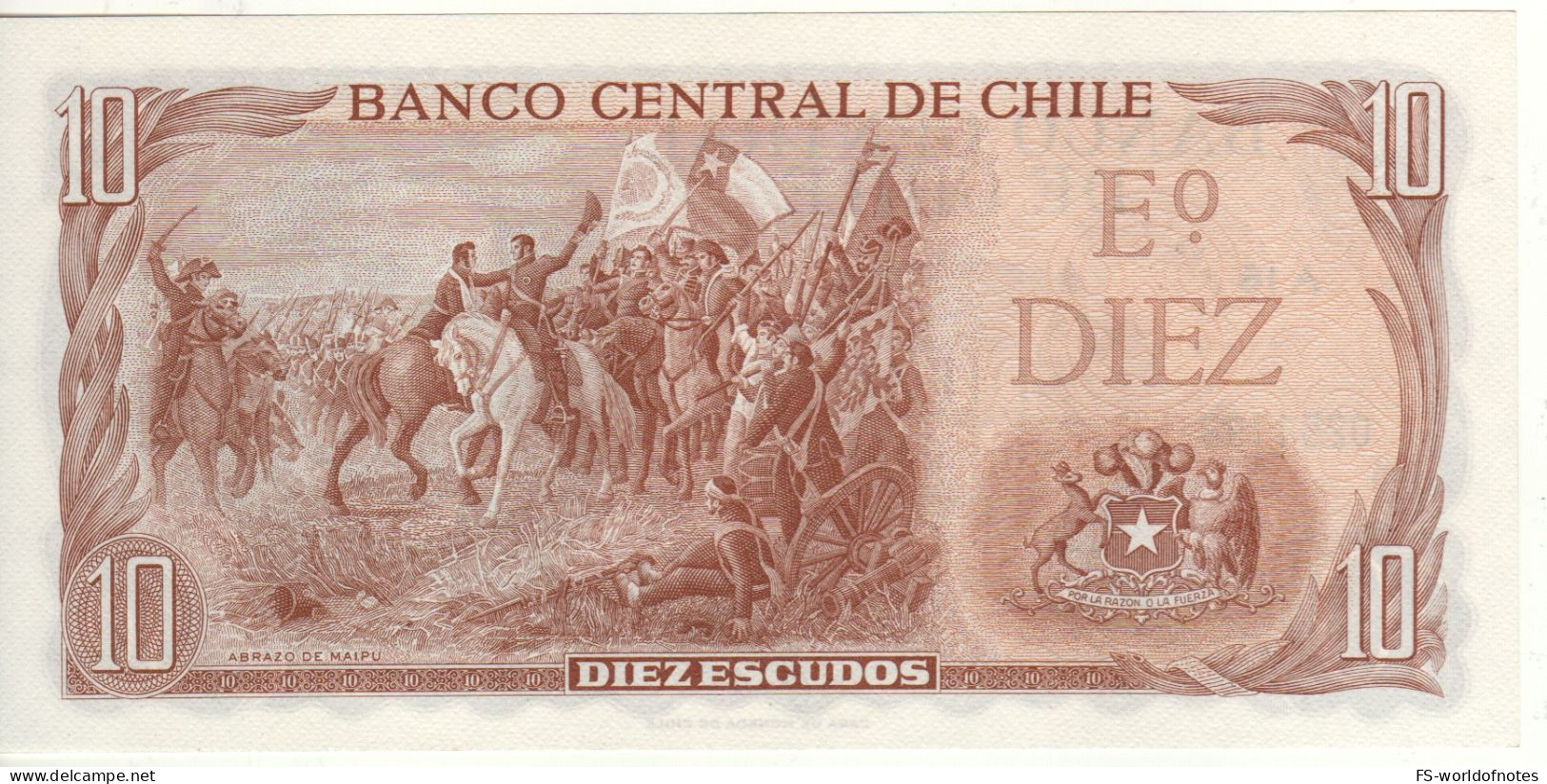 CHILE   10  Escudos ,   P143  ( ND   José Manuel Balmaceda + Painting At Back ) - Chile