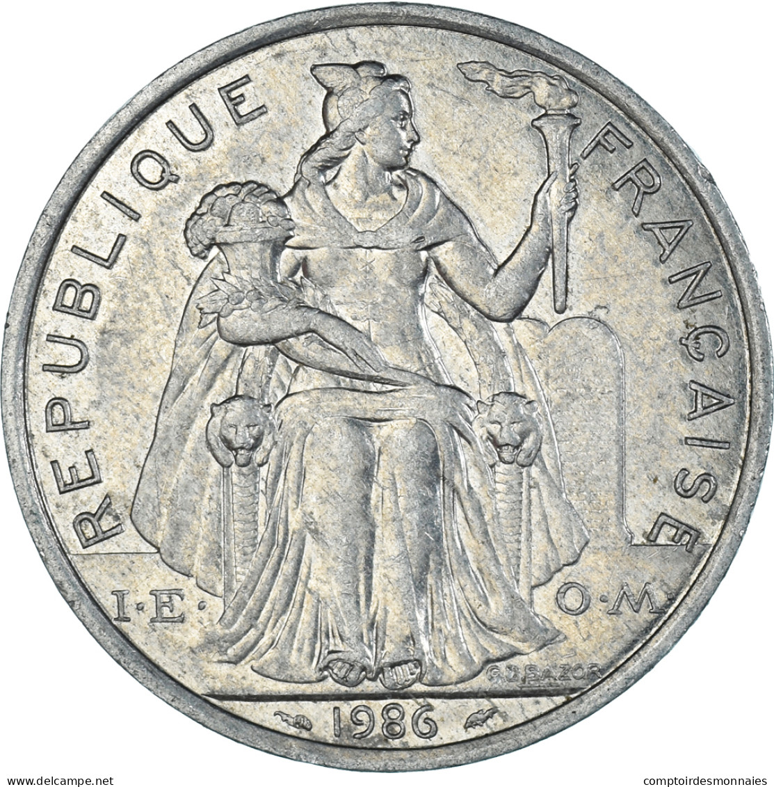 Monnaie, Nouvelle-Calédonie, 5 Francs, 1986 - Nieuw-Caledonië