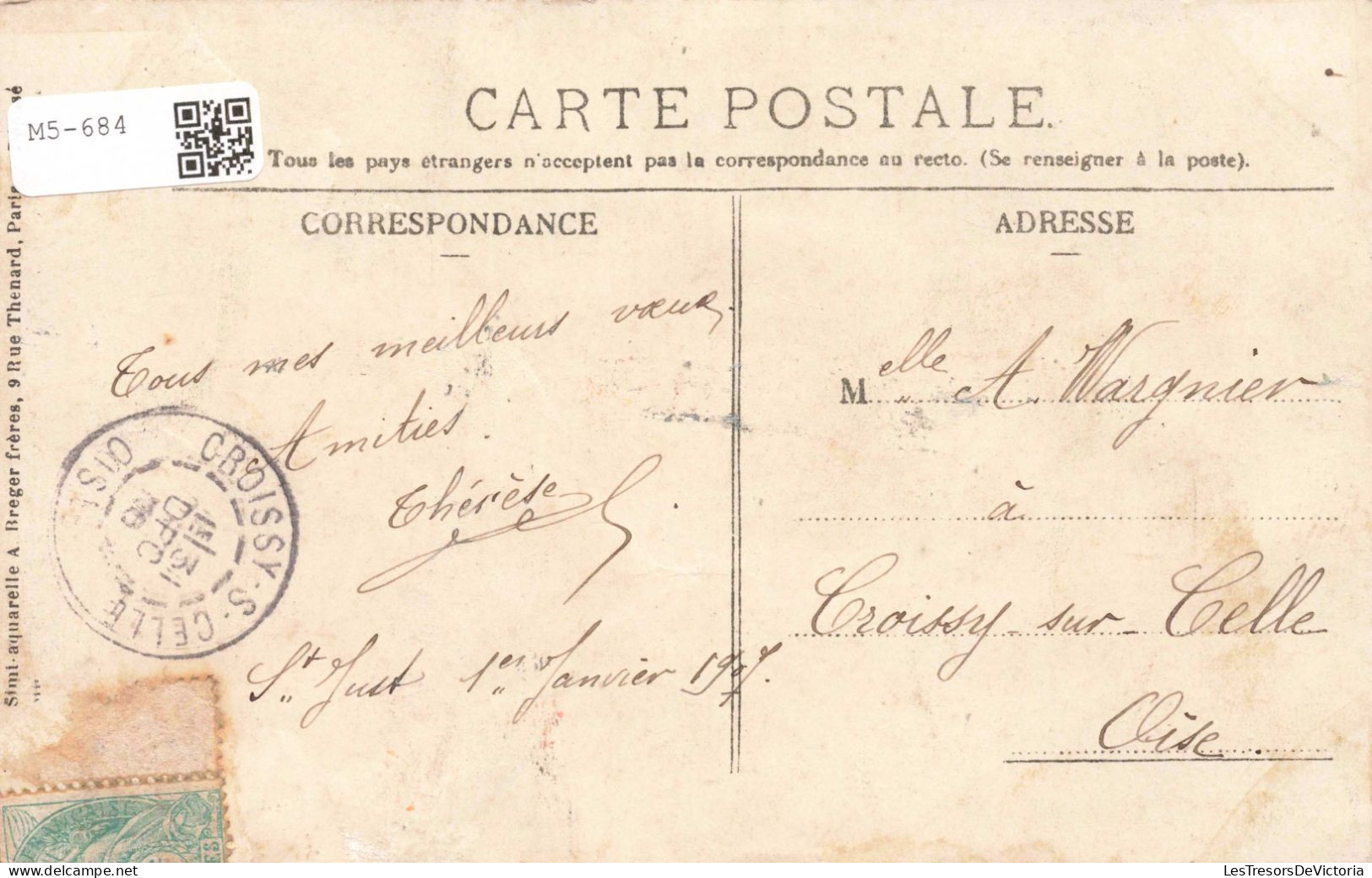 FRANCE - Saint Just - Le Lavoir -  Colorisé- Carte Postale Ancienne - Saint Just En Chaussee
