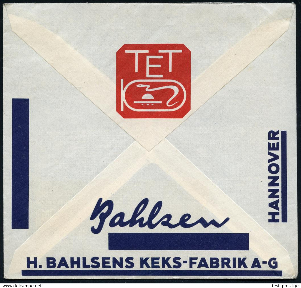 HANNOVER/ 1/ BAHLSEN-KEKS 1934 (7.2.) AFS Francotyp "Bogenrechteck" Auf Reklame-Bf.: TET, LEIBNIZ-KEKS = Alt-ägyptische  - Aegyptologie