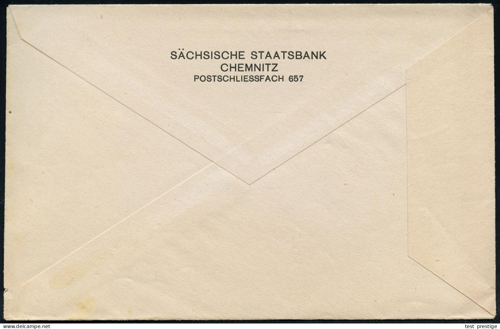 CHEMNITZ/ 1/ Spare/ BEI DER/ SÄCHSISCHEN/ STAATSBANK 1936 (30.10.) AFS Francotyp (Wappen) Rs. Abs.-Vordruck, Orts-Dienst - Andere