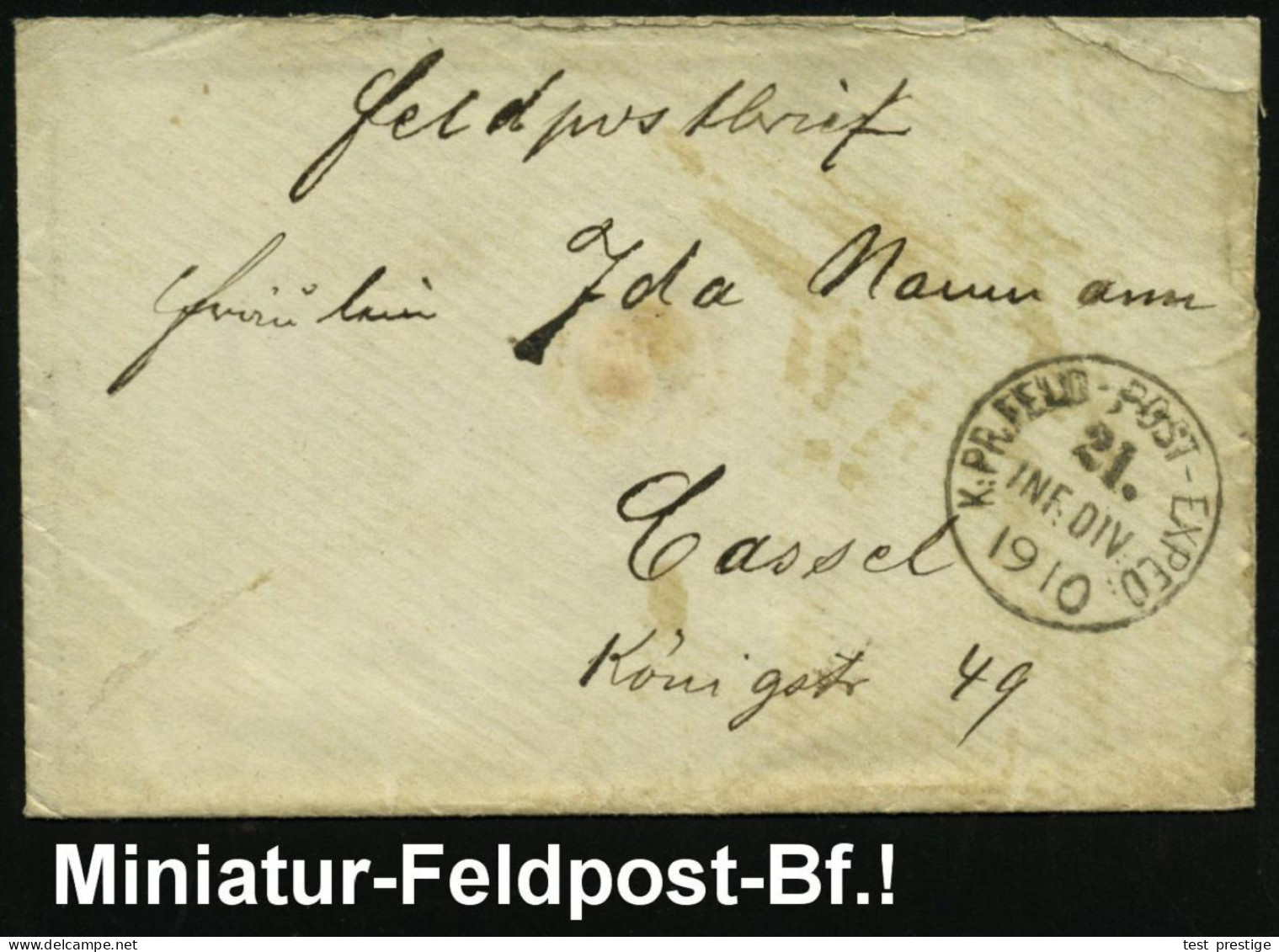 PREUSSEN 1870 (19.10.) 1K: K. PR. FELD-POST-EXPED./21./INF. DIV. , Klar A. Dekorat., Kleinem Damen-Felpost-Bf. Mit Inhal - Other & Unclassified