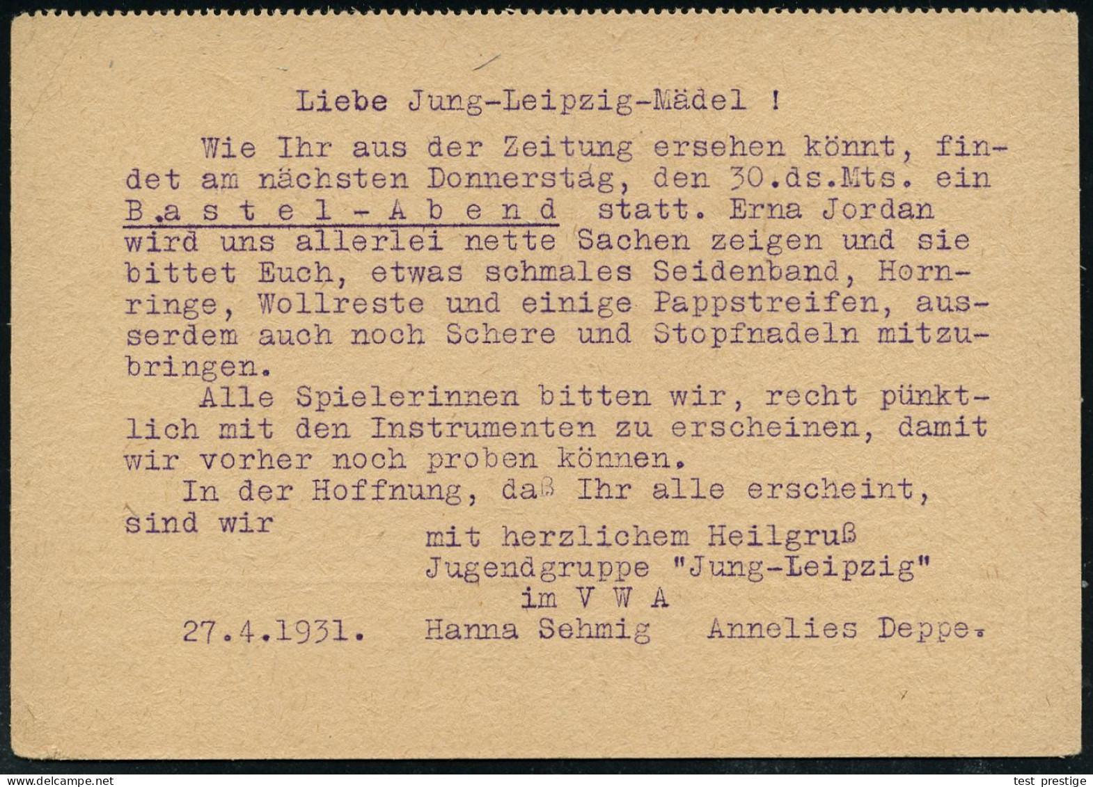 LEIPZIG/ C 1/ Die Standesvertretung/ D.weiblichen Angestellten../ Verband Der Weiblichen/ Handels-u.Büroangestellten E.V - Other & Unclassified