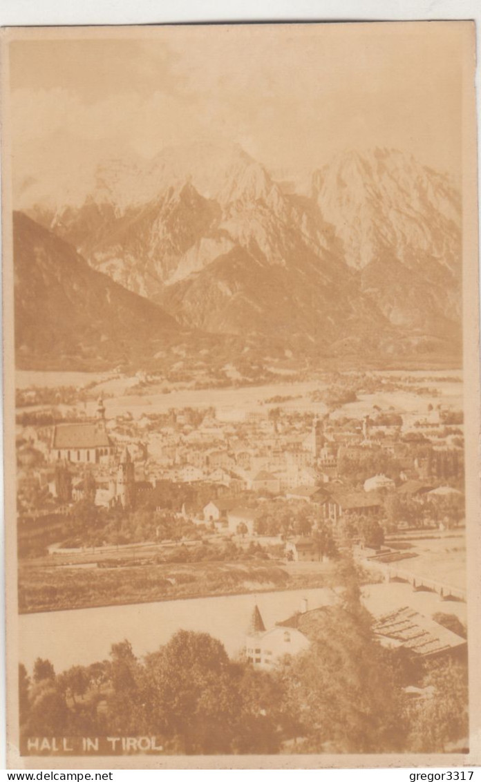 D4601) HALL In Tirol - Alte Original FOTO AK - Blick Auf Den Ort Mit Bergen A. Riepenhausen 1920 - Hall In Tirol