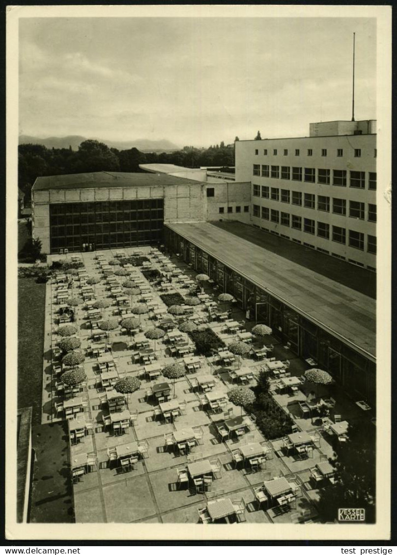 (22c) BONN BUNDESHAUS/ Aa 1954 (23.2.) 2K-Steg = Hauspostamt Bundestag Auf S/w.-Foto-Bedarfs-Ak.: Bundeshaus Mit Terrass - Other & Unclassified