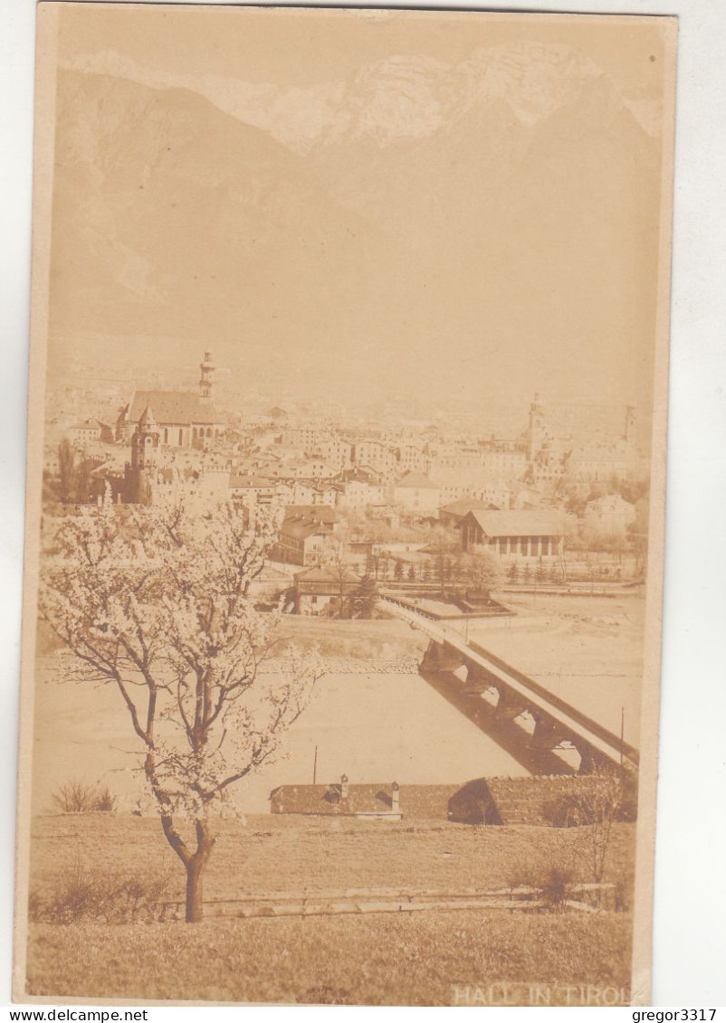 D4605) HALL In Tirol - Foto AK Mit Brücke U. Blick Auf Häuser Anderer Flussseite 1920 - Hall In Tirol