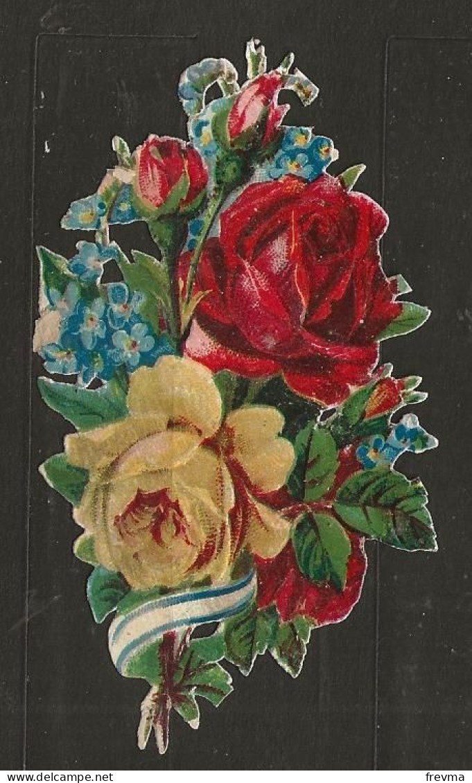 Découpis Gaufrée Fleur Année 1900 - Bloemen