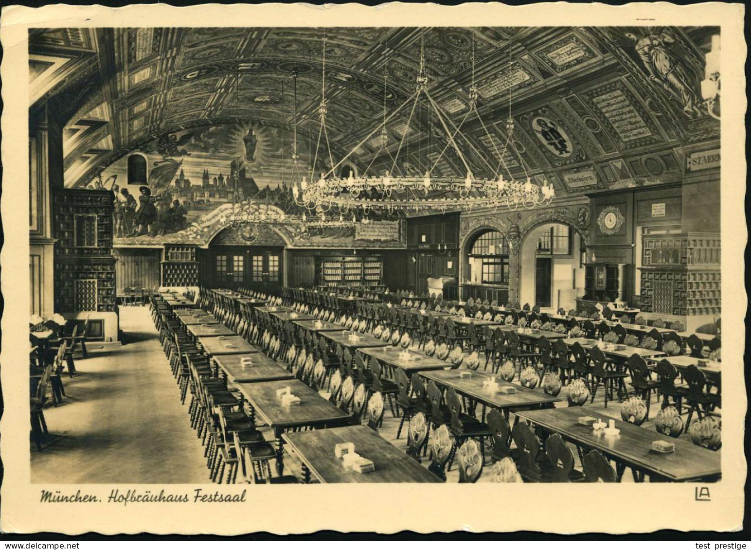 (13b) MÜNCHEN/ Münchener Oktoberfest 1951 (3.10.) SSt (Kindl Mit Luftballons) S/w.-Foto-Ak.: Festsaal Hofbräuhaus, Bedar - Ohne Zuordnung