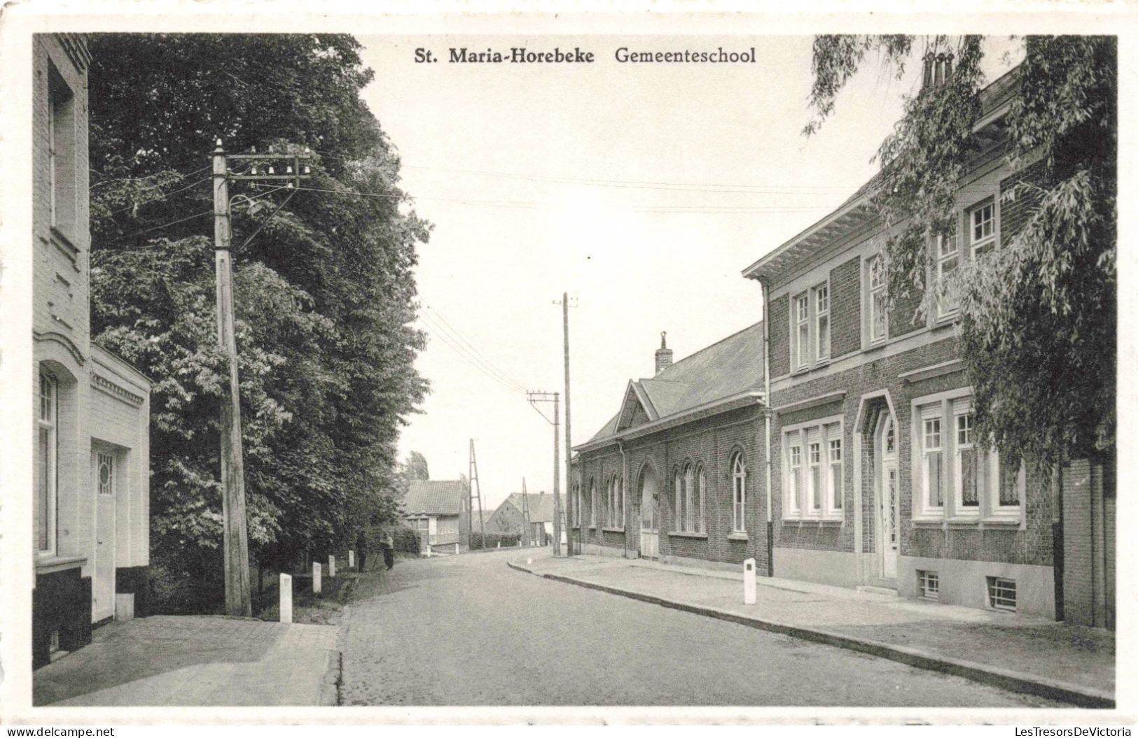 BELGIQUE -  Hoorebeke Sainte Marie - Gemeenteschool - Carte Postale Ancienne - Horebeke