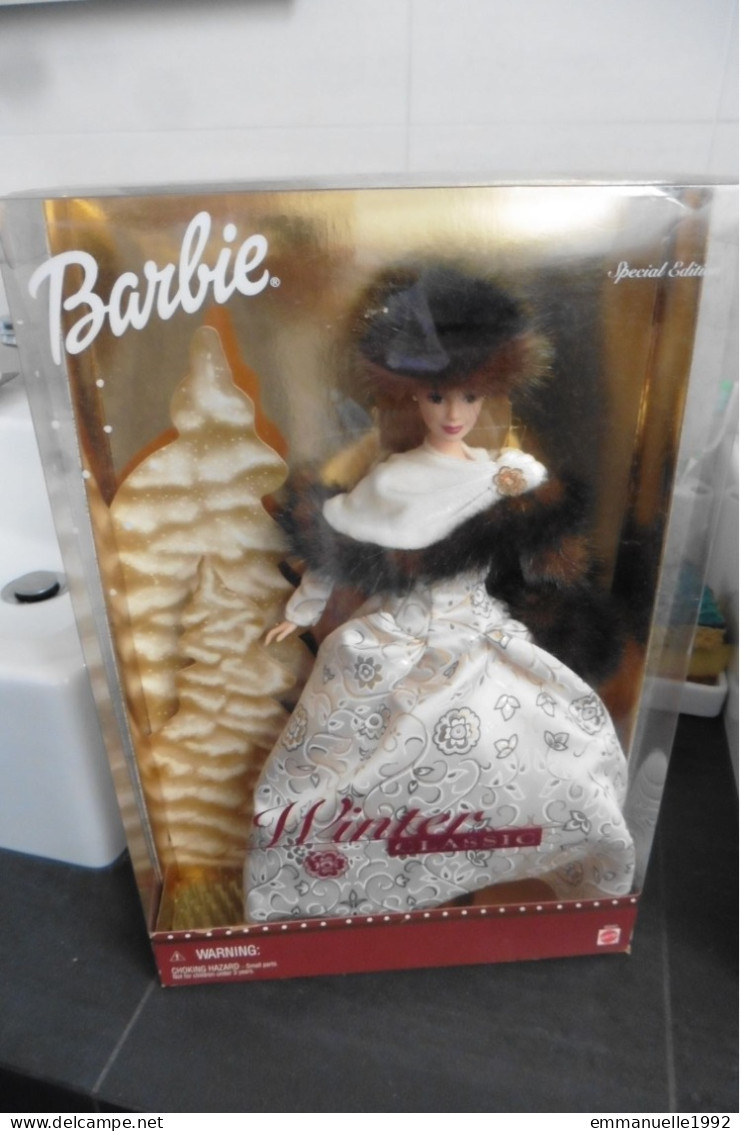 Barbie Winter Classic 2001 Special Edition Mattel Toque & manchon TRES RARE !