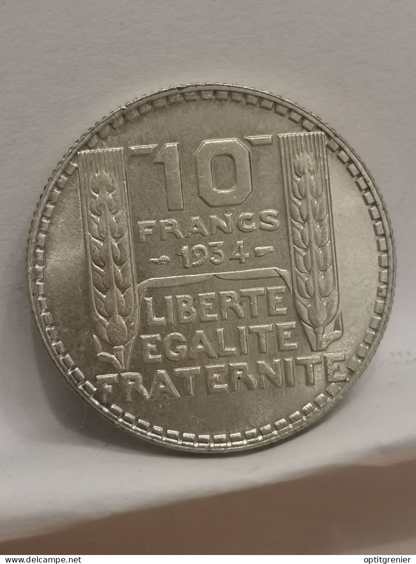 10 FRANCS TURIN ARGENT 1934 FRANCE / SILVER - 10 Francs