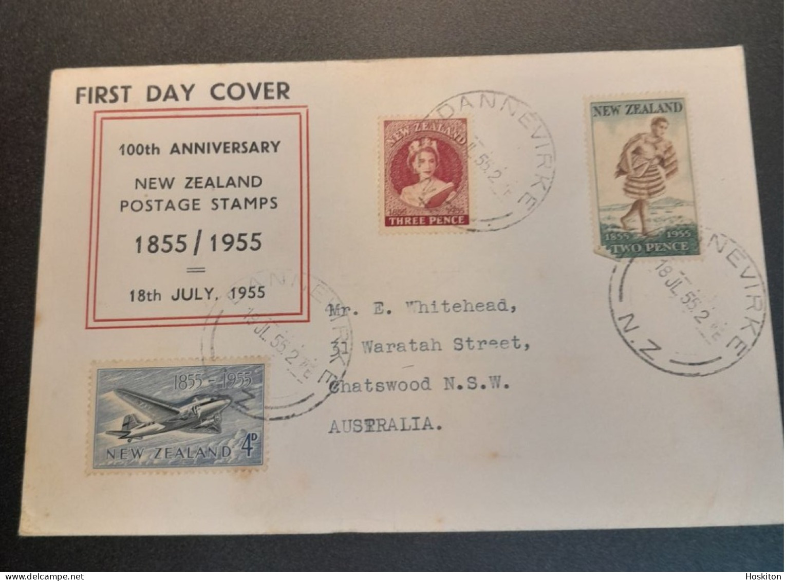 100th Anniversary New Zealand Postage Stamps 1855/1955 - Briefe U. Dokumente