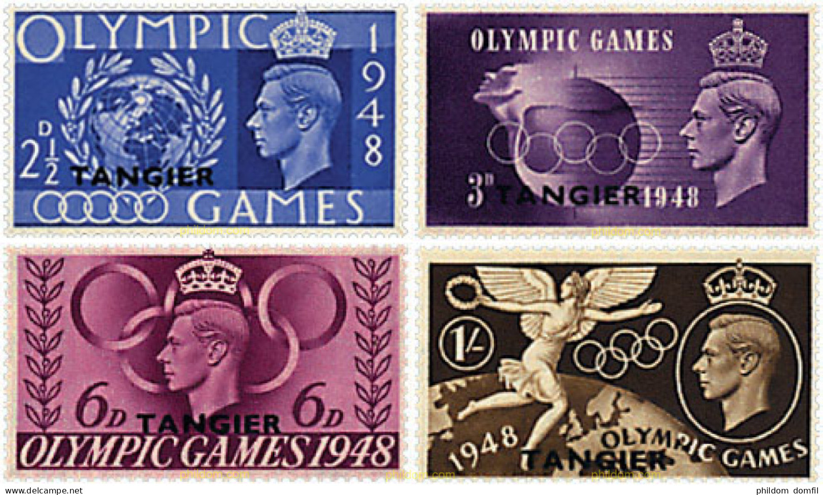 696711 HINGED TANGER. Ocupación Britanica 1948 14 JUEGOS OLIMPICOS VERANO LONDRES 1948 - Britse Bezetting MEF