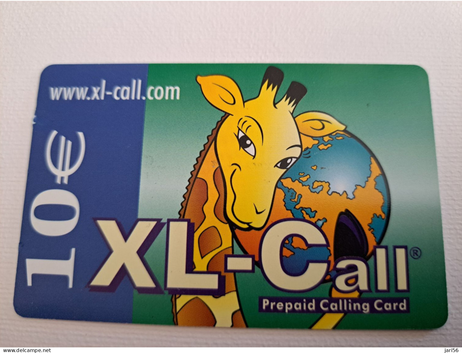 NETHERLANDS / PREPAID /€ 10,-,- / XL CALL/ GIRAFFE/ WITH GLOBE      /    - USED CARD  ** 15184** - Pubbliche