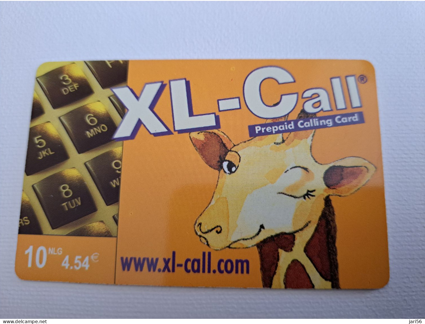 NETHERLANDS / PREPAID / HFL 10,- / € 4,54,-,- / XL CALL/ GIRAFFE/     /    - USED CARD  ** 15191** - öffentlich