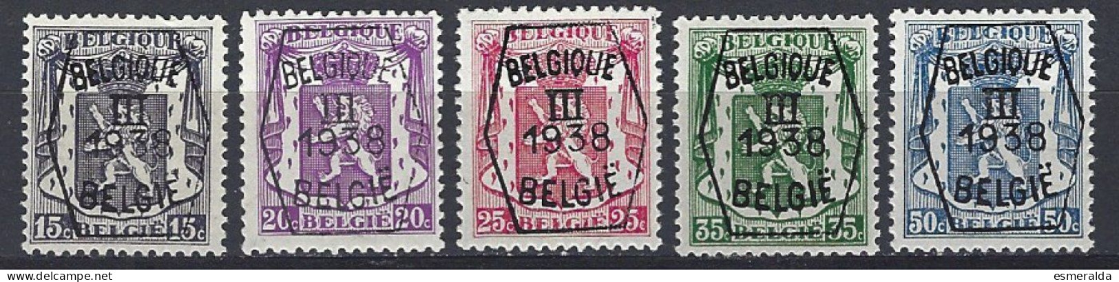 (BL17)   PRE 345/50 Sans Le PRE348= 5 Valeurs ** - Typo Precancels 1936-51 (Small Seal Of The State)