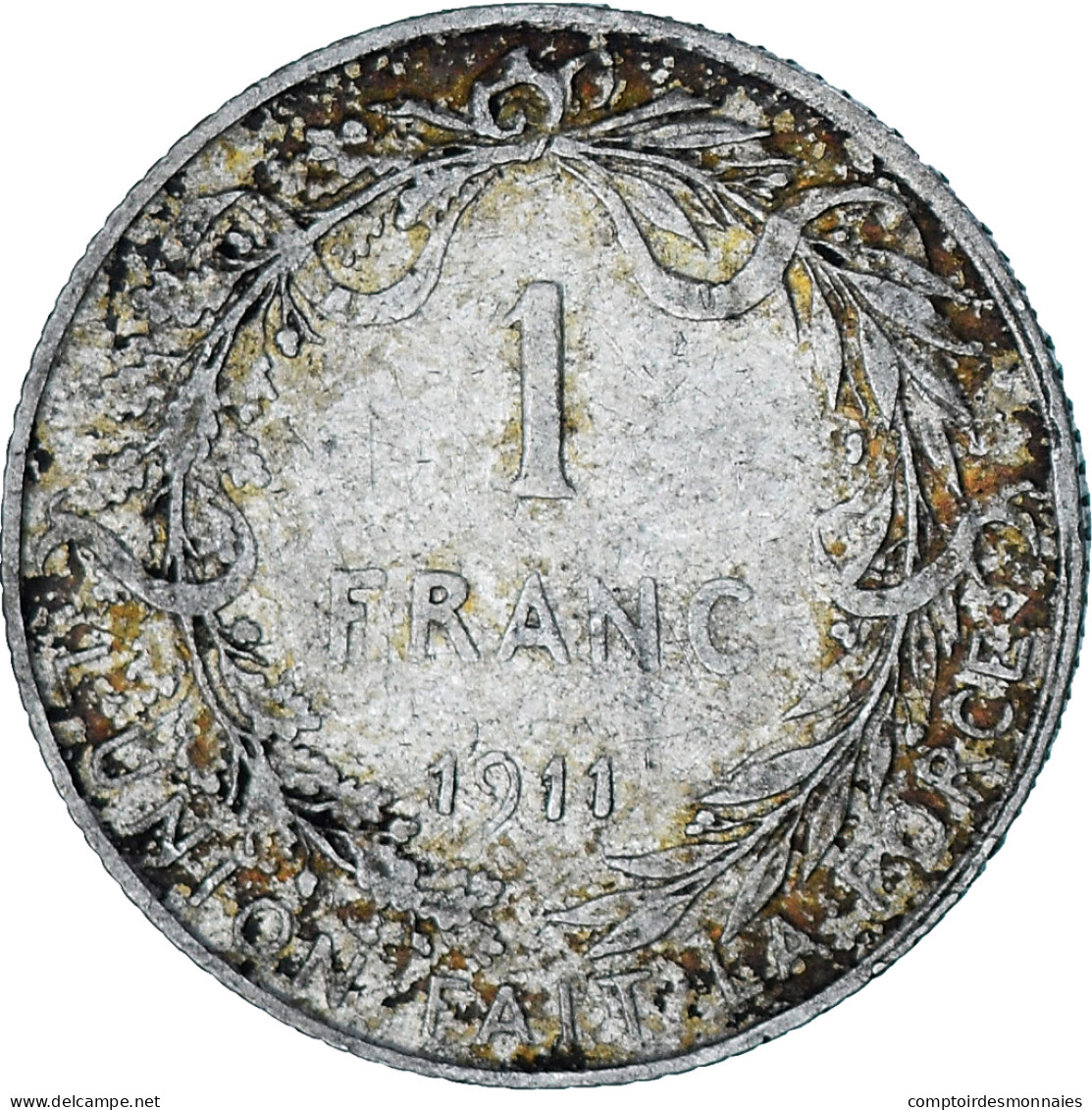 Belgique, Franc, 1911, , TTB, Argent, KM:72 - 1 Franc