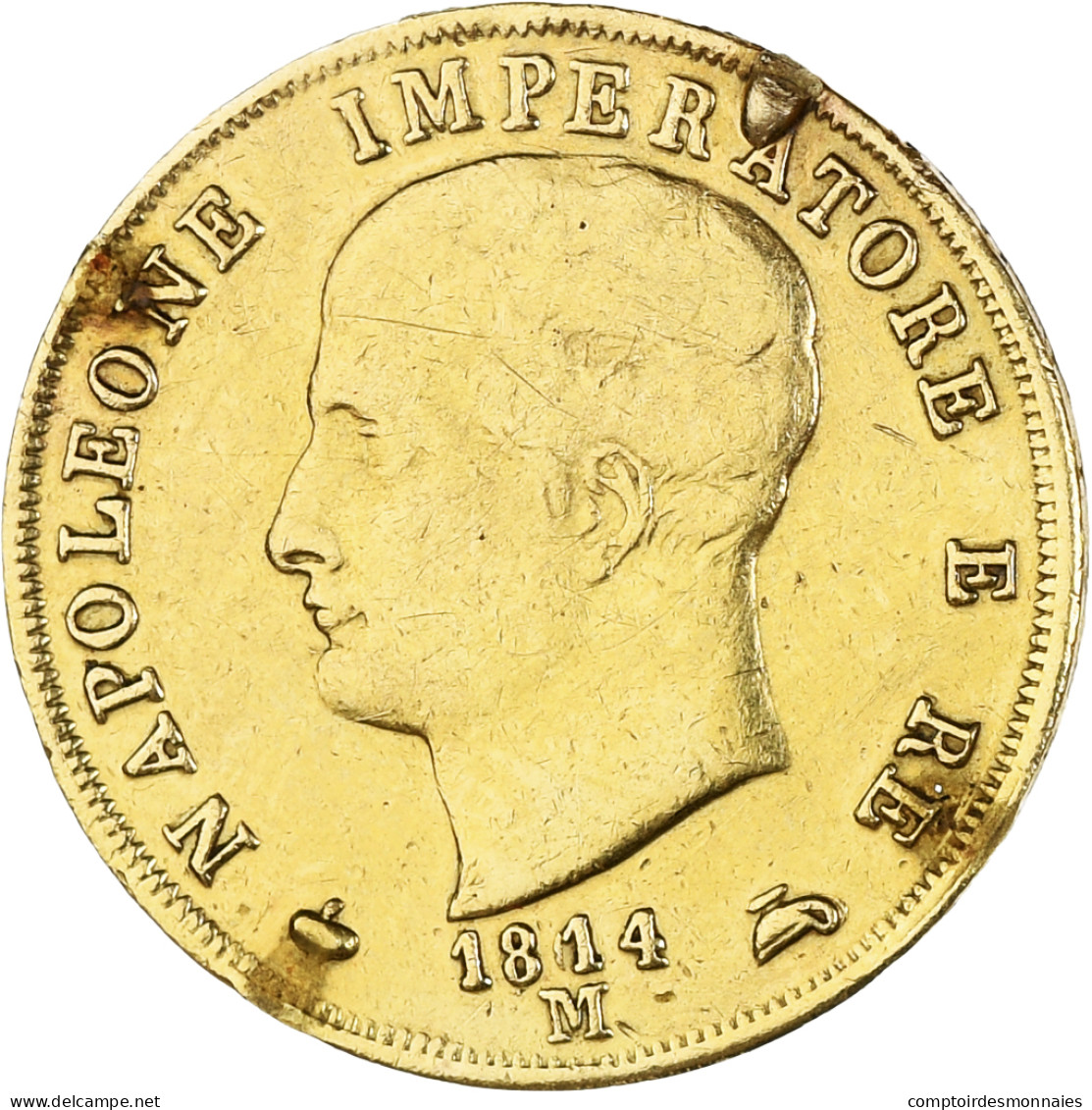 Monnaie, États Italiens, KINGDOM OF NAPOLEON, Napoleon I, 40 Lire, 1814, Milan - Napoleonic