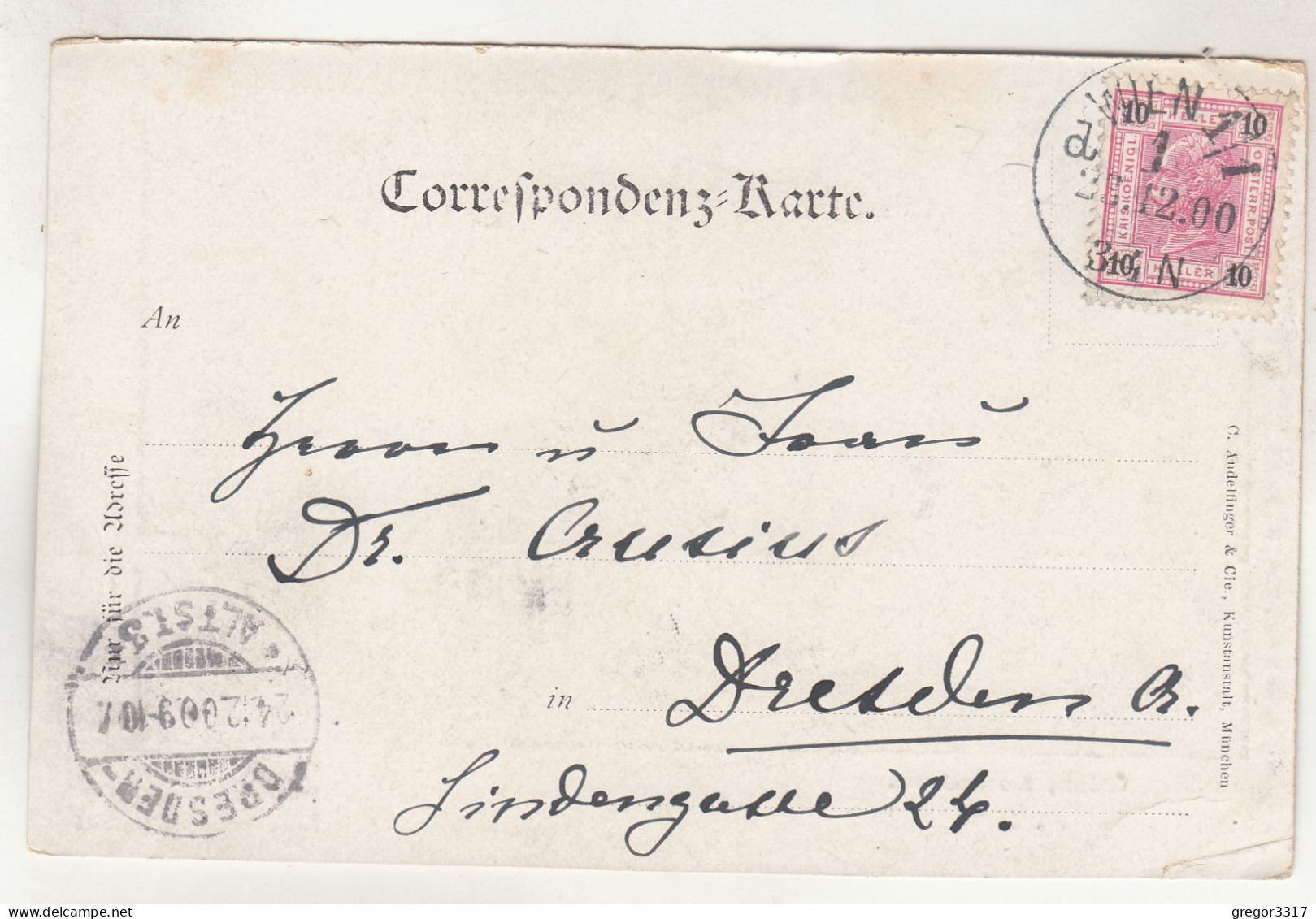D4681) WIEN - BELVEDERE - Litho - 23.12.1900 - Belvedere