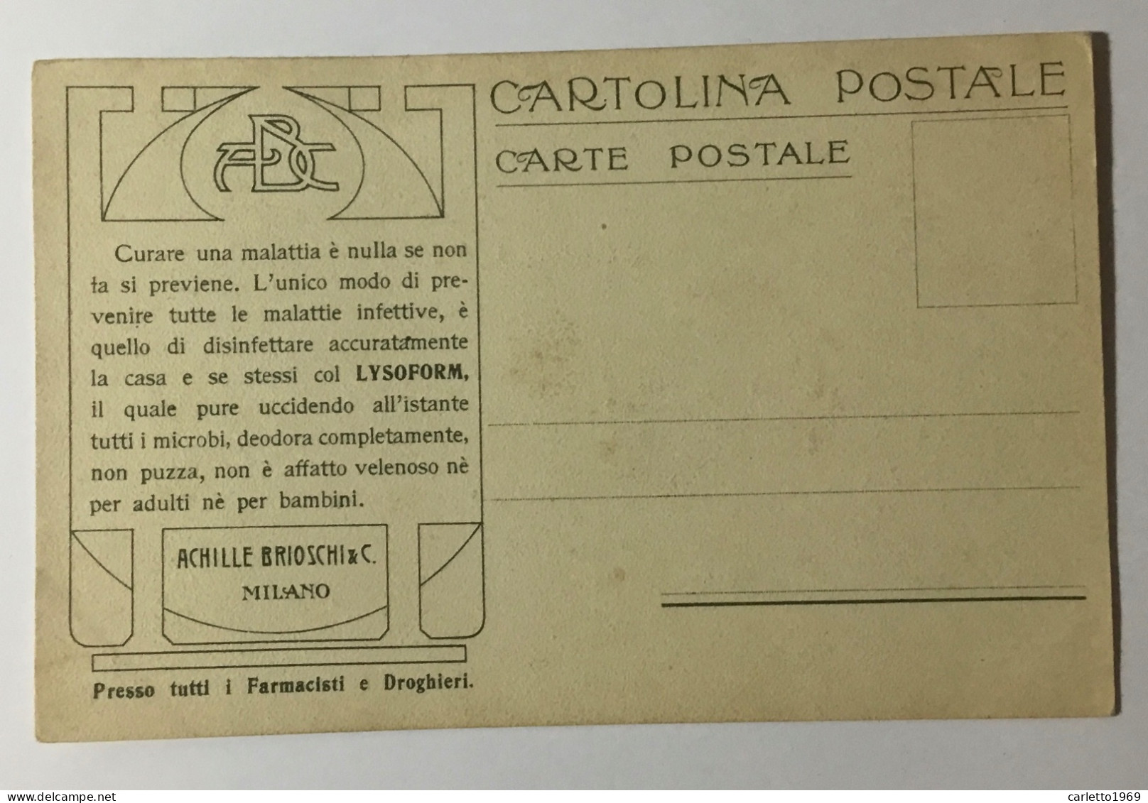 LA POSTA IN PERSIA  - RETRO PUBBLICITÀ BRIOSCHI - NV FP - Postal Services