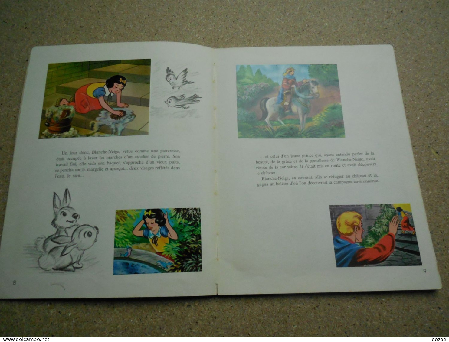 OBJETS DERIVES DISNEY album chromos Walt Disney Blanche neige et les Septs nains album édité par mir super, rare.3A0420