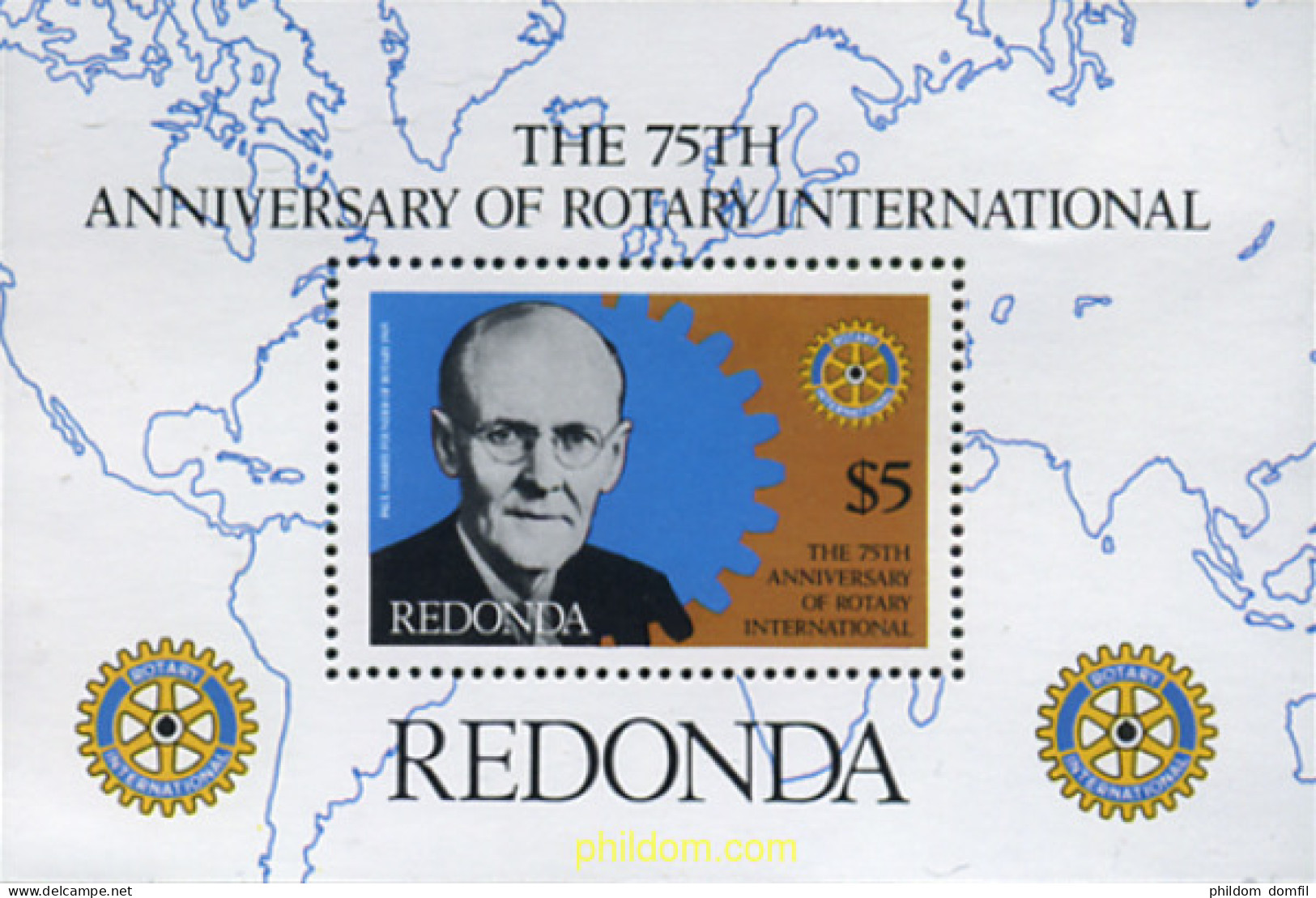 355183 MNH REDONDA 1980 75 ANIVERSARIO DEL ROTARY INTERNACIONAL - Altri & Non Classificati