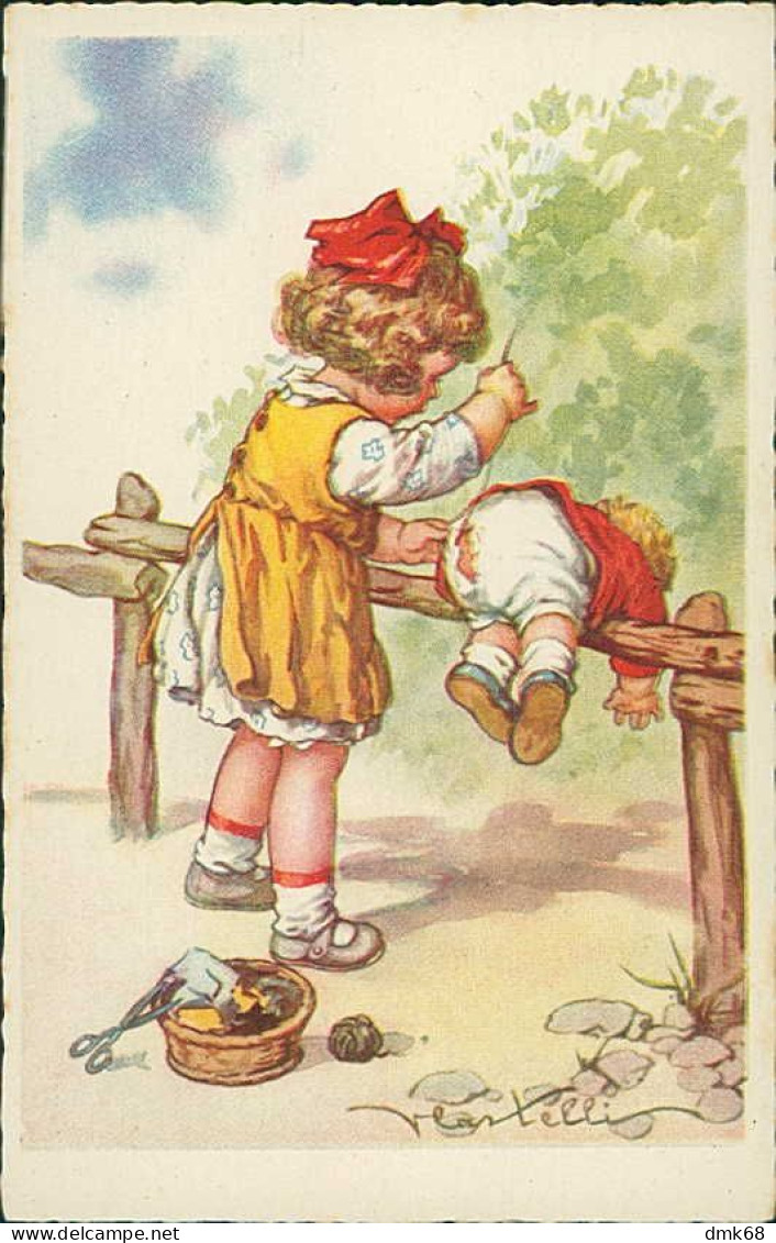 CASTELLI SIGNED 1920s POSTCARD - CHILDREN - EDIT DEGAMI N.903 (4709) - Castelli